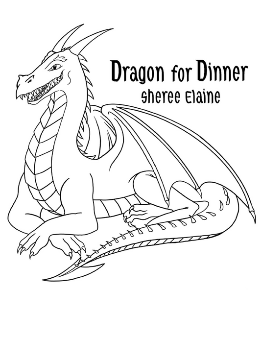 Dragon for Dinner Coloring Page